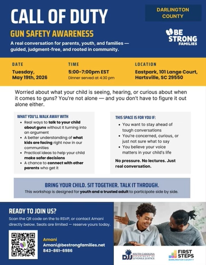 Gun Safety Flyer. All information as listed below.